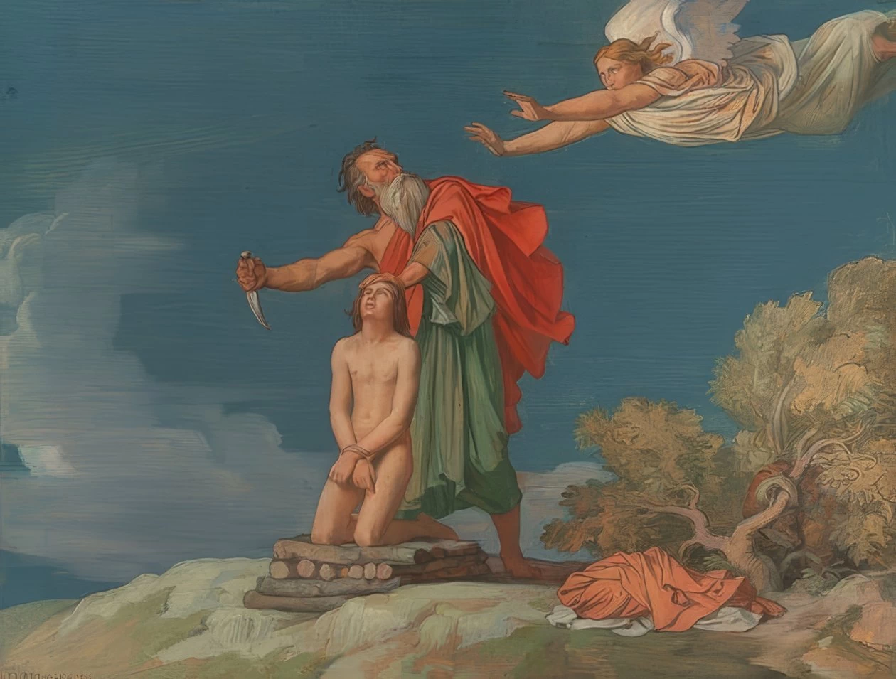 Hippolyte Flandrin - Il sacrificio di Isacco. 1860